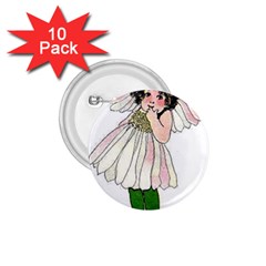 Daisy Vintage Flower Child Cute Funny Floral Little Girl 1 75  Buttons (10 Pack) by yoursparklingshop