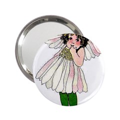 Daisy Vintage Flower Child Cute Funny Floral Little Girl 2 25  Handbag Mirrors by yoursparklingshop