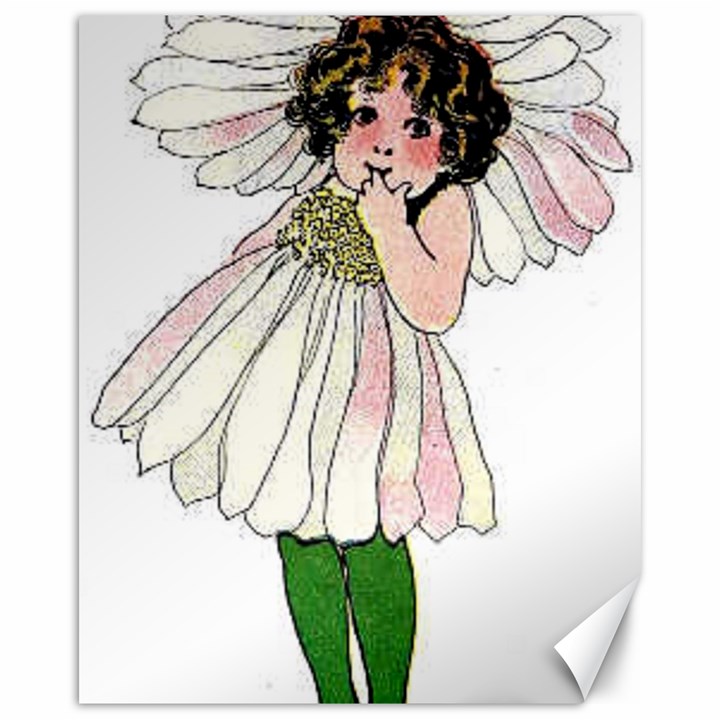 Daisy Vintage Flower Child Cute Funny Floral Little Girl Canvas 16  x 20  