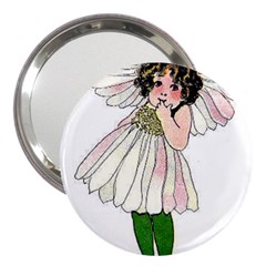 Daisy Vintage Flower Child Cute Funny Floral Little Girl 3  Handbag Mirrors by yoursparklingshop