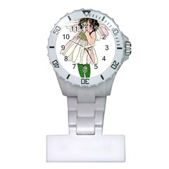 Daisy Vintage Flower Child Cute Funny Floral Little Girl Plastic Nurses Watch by yoursparklingshop