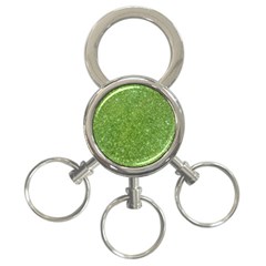 Green Glitter Abstract Texture 3-ring Key Chains by dflcprints