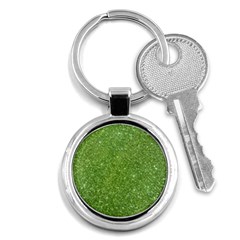 Green Glitter Abstract Texture Key Chains (round)  by dflcprints