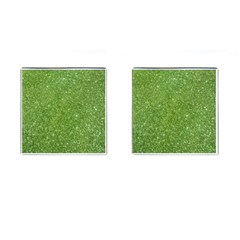 Green Glitter Abstract Texture Cufflinks (square) by dflcprints