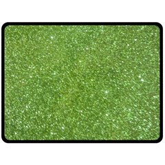 Green Glitter Abstract Texture Fleece Blanket (large)  by dflcprints