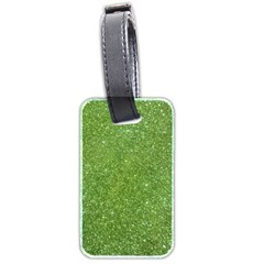 Green Glitter Abstract Texture Luggage Tags (two Sides) by dflcprints