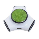 Green Glitter Abstract Texture 3-Port USB Hub Front