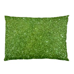 Green Glitter Abstract Texture Pillow Case (two Sides) by dflcprints