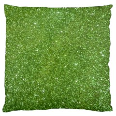 Green Glitter Abstract Texture Large Cushion Case (one Side) by dflcprints