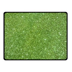 Green Glitter Abstract Texture Double Sided Fleece Blanket (small)  by dflcprints