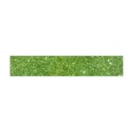 Green Glitter Abstract Texture Print Flano Scarf (Mini) Back