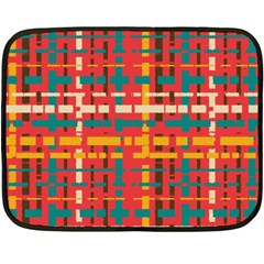 Colorful Line Segments Fleece Blanket (mini) by linceazul