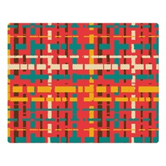 Colorful Line Segments Double Sided Flano Blanket (large)  by linceazul