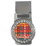 Colorful Line Segments Money Clips (CZ)  Front