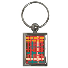 Colorful Line Segments Key Chains (rectangle)  by linceazul