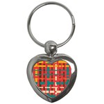 Colorful Line Segments Key Chains (Heart)  Front