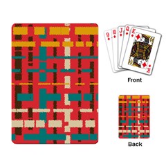 Colorful Line Segments Playing Card by linceazul