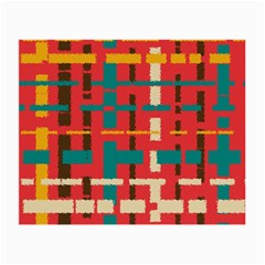 Colorful Line Segments Small Glasses Cloth (2-side) by linceazul