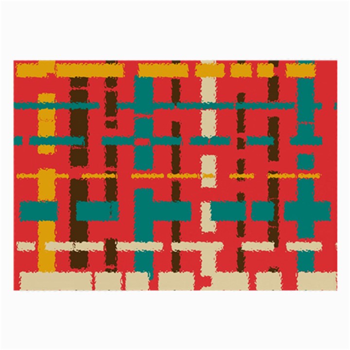 Colorful Line Segments Large Glasses Cloth (2-Side)