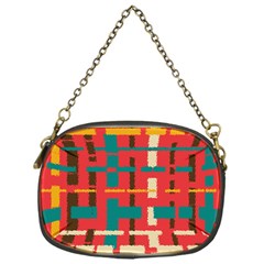 Colorful Line Segments Chain Purses (one Side)  by linceazul