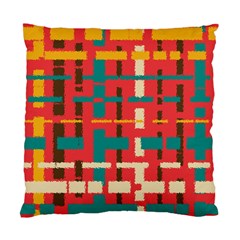 Colorful Line Segments Standard Cushion Case (two Sides) by linceazul