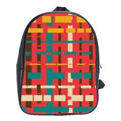 Colorful Line Segments School Bags(large)  by linceazul