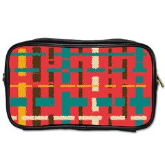 Colorful Line Segments Toiletries Bags 2-side by linceazul