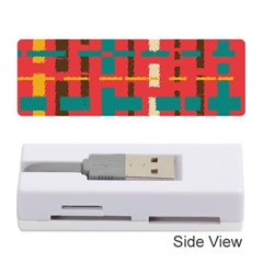 Colorful Line Segments Memory Card Reader (stick)  by linceazul