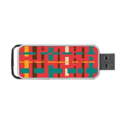 Colorful Line Segments Portable Usb Flash (two Sides) by linceazul