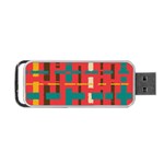 Colorful Line Segments Portable USB Flash (Two Sides) Front