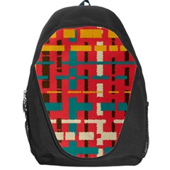 Colorful Line Segments Backpack Bag by linceazul