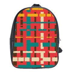 Colorful Line Segments School Bags (xl)  by linceazul