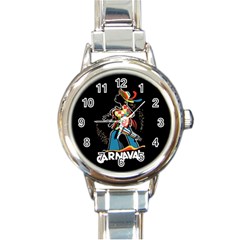 Carnaval  Round Italian Charm Watch by Valentinaart