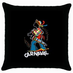 Carnaval  Throw Pillow Case (black) by Valentinaart