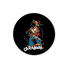 Carnaval  Rubber Round Coaster (4 Pack)  by Valentinaart