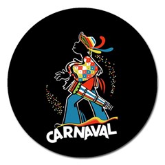 Carnaval  Magnet 5  (round) by Valentinaart