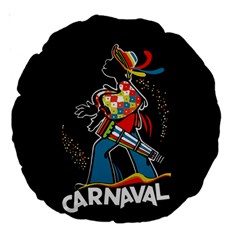 Carnaval  Large 18  Premium Round Cushions by Valentinaart