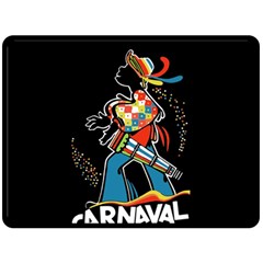 Carnaval  Double Sided Fleece Blanket (large)  by Valentinaart