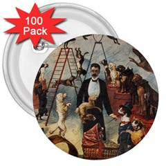 Dog circus 3  Buttons (100 pack) 