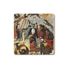 Dog circus Square Magnet