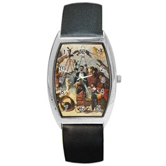 Dog circus Barrel Style Metal Watch