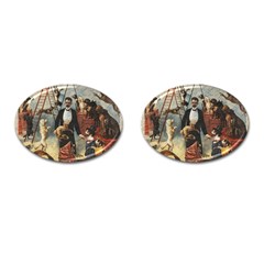 Dog circus Cufflinks (Oval)