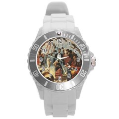 Dog circus Round Plastic Sport Watch (L)