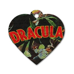 Dracula Dog Tag Heart (one Side) by Valentinaart