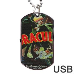 Dracula Dog Tag Usb Flash (two Sides) by Valentinaart