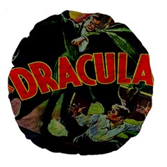 Dracula Large 18  Premium Round Cushions by Valentinaart