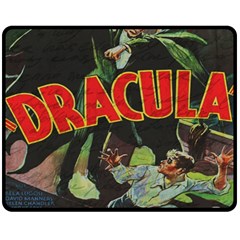 Dracula Double Sided Fleece Blanket (medium)  by Valentinaart