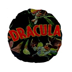 Dracula Standard 15  Premium Flano Round Cushions by Valentinaart