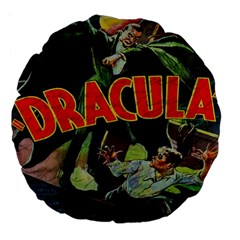 Dracula Large 18  Premium Flano Round Cushions by Valentinaart