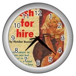 Vintage girl Wall Clocks (Silver)  Front